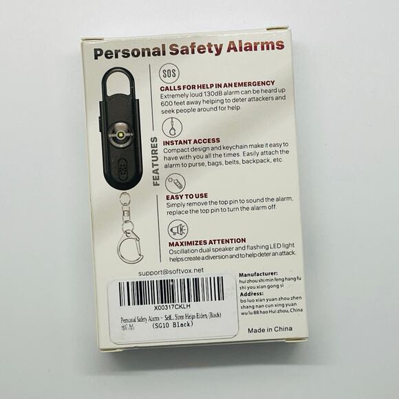 Personal Alarm Keychain with Light- New - Picture 2 of 3